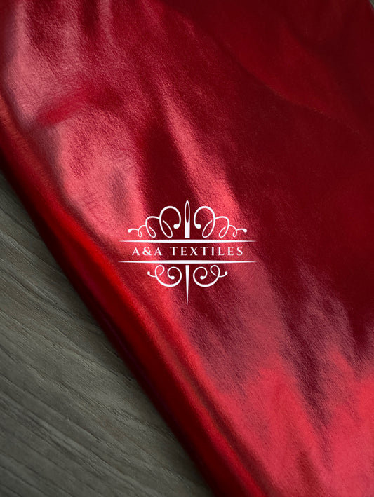 Red Holographic Foil Spandex