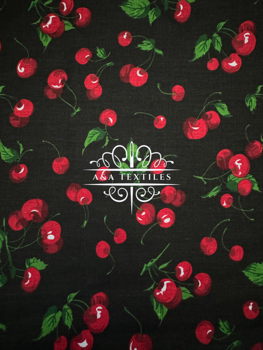 Black  Cherry Poly Cotton