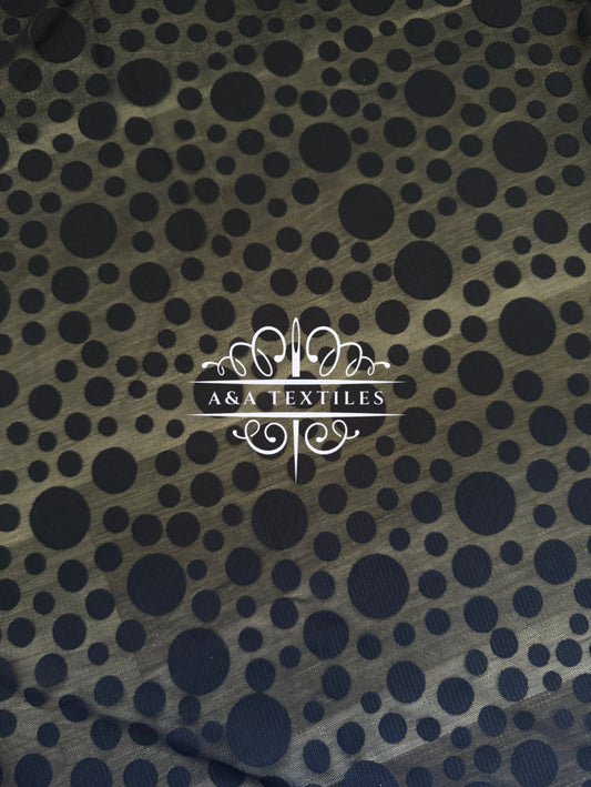 Navy Dotted Mesh