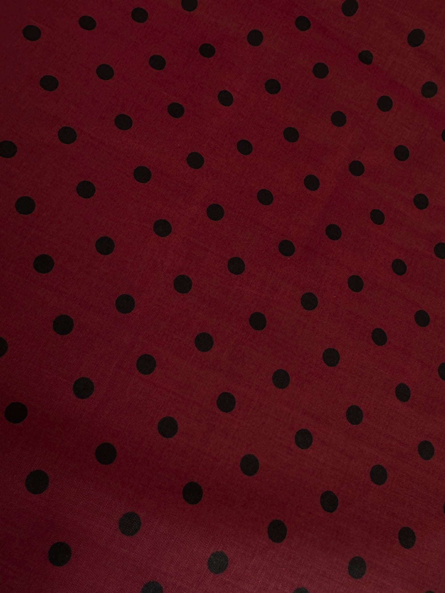 Black & Red Polka Dot Poly Cotton
