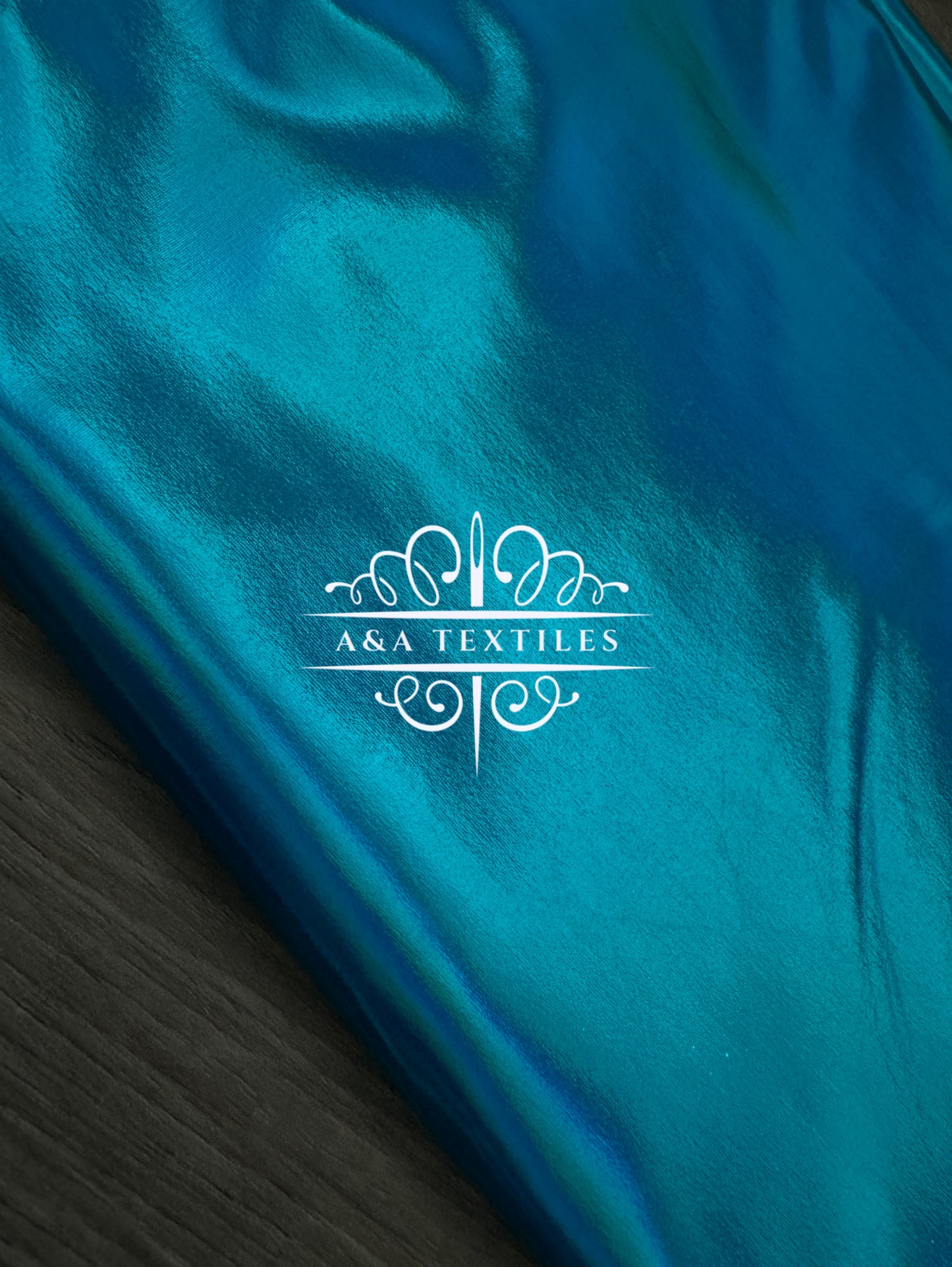 Turquoise Holographic Foil Spandex