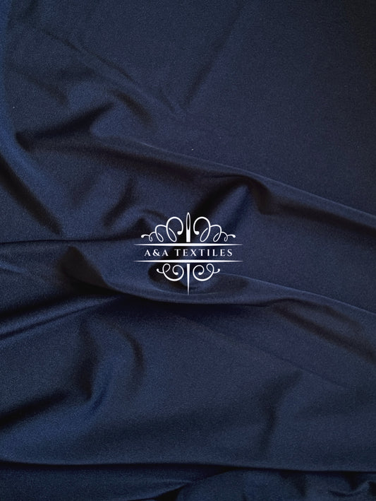 Navy Blue Shiny Nylon Spandex