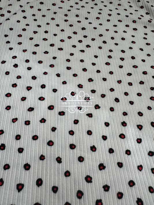 Mini Dot Rib Knit