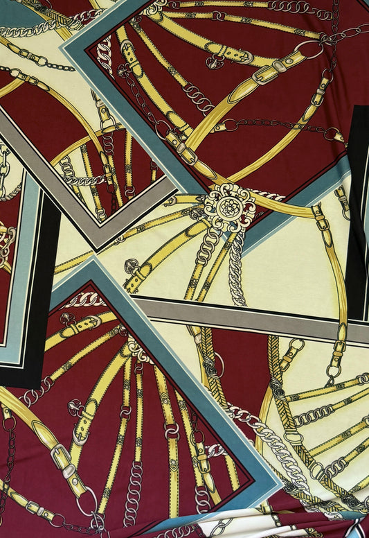 Gold and Burgundy Print ITY