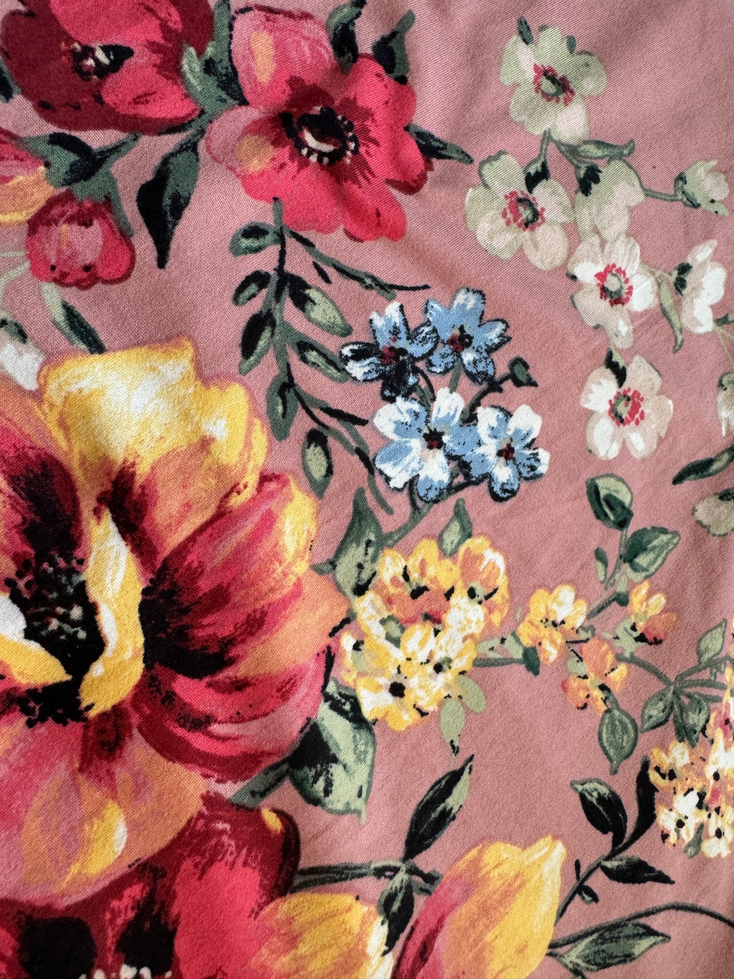 Floral Double Brushed Poly
