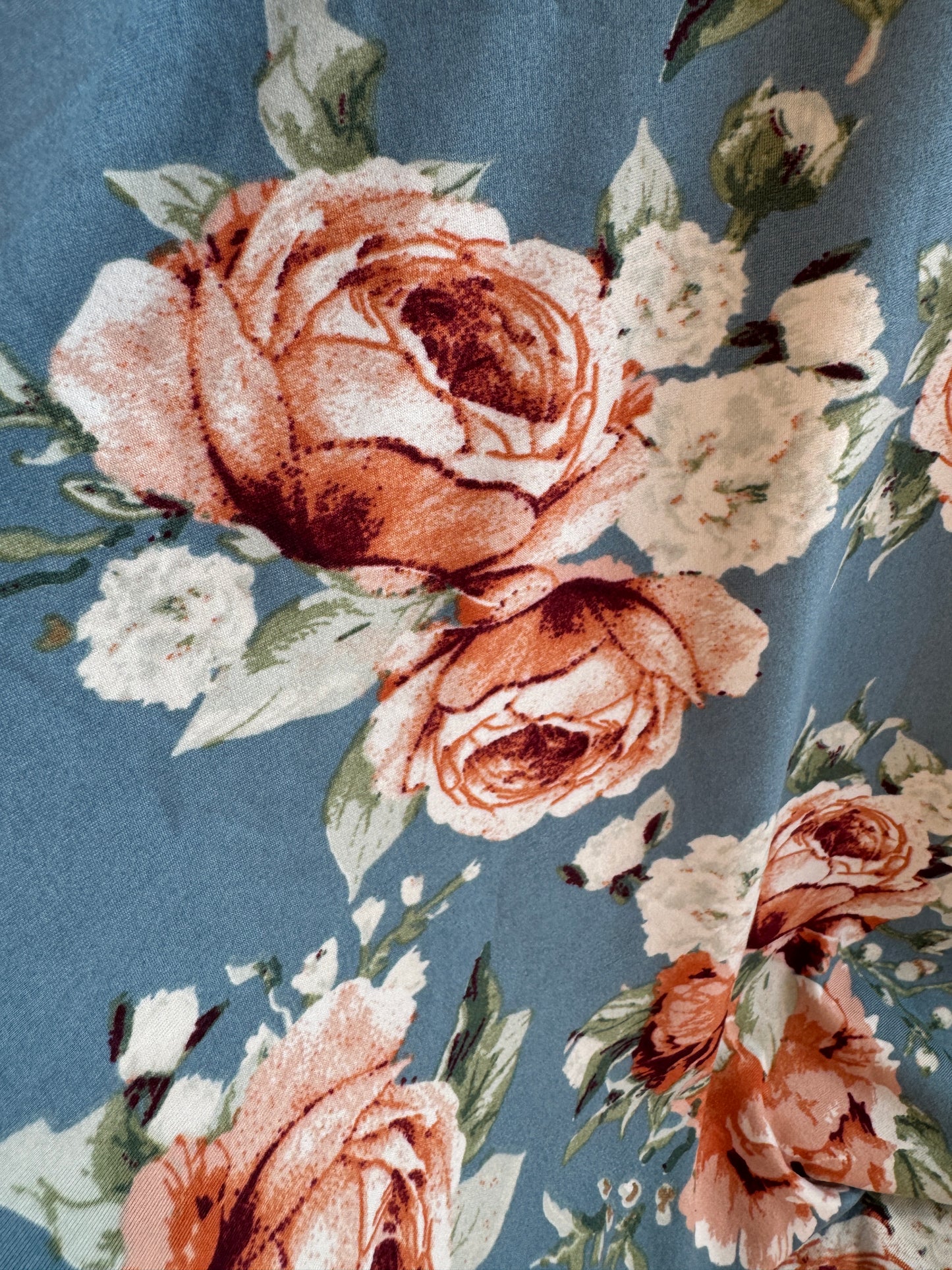 Dusty Floral Double Brushed Poly