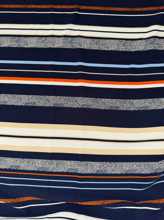 Blue Multi Bubble Crepe