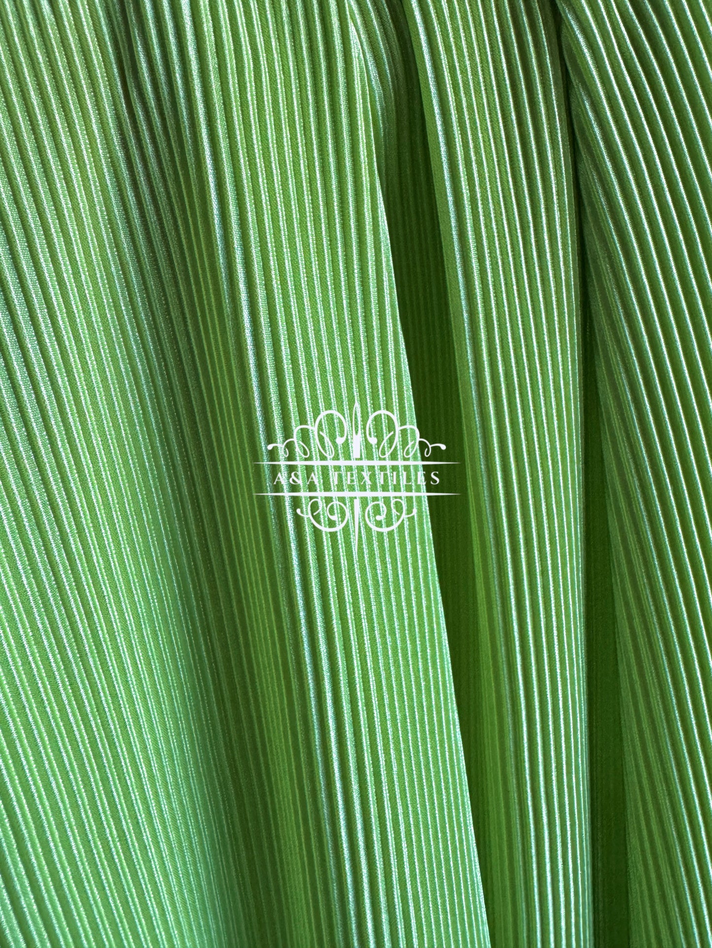 Lime Green Pleated Knit