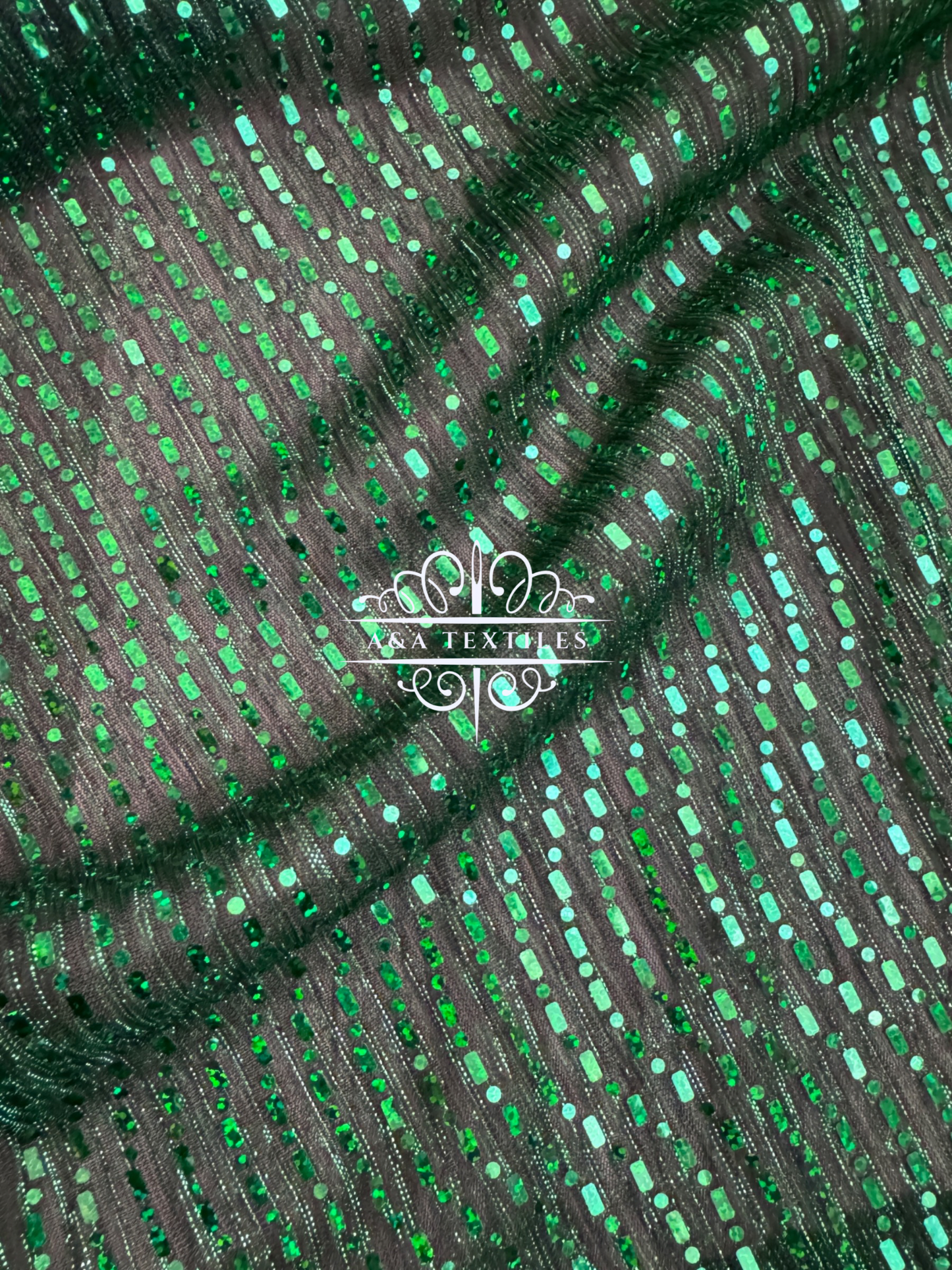Green Sheer Foil Dot