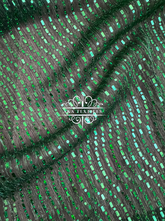 Green Sheer Foil Dot