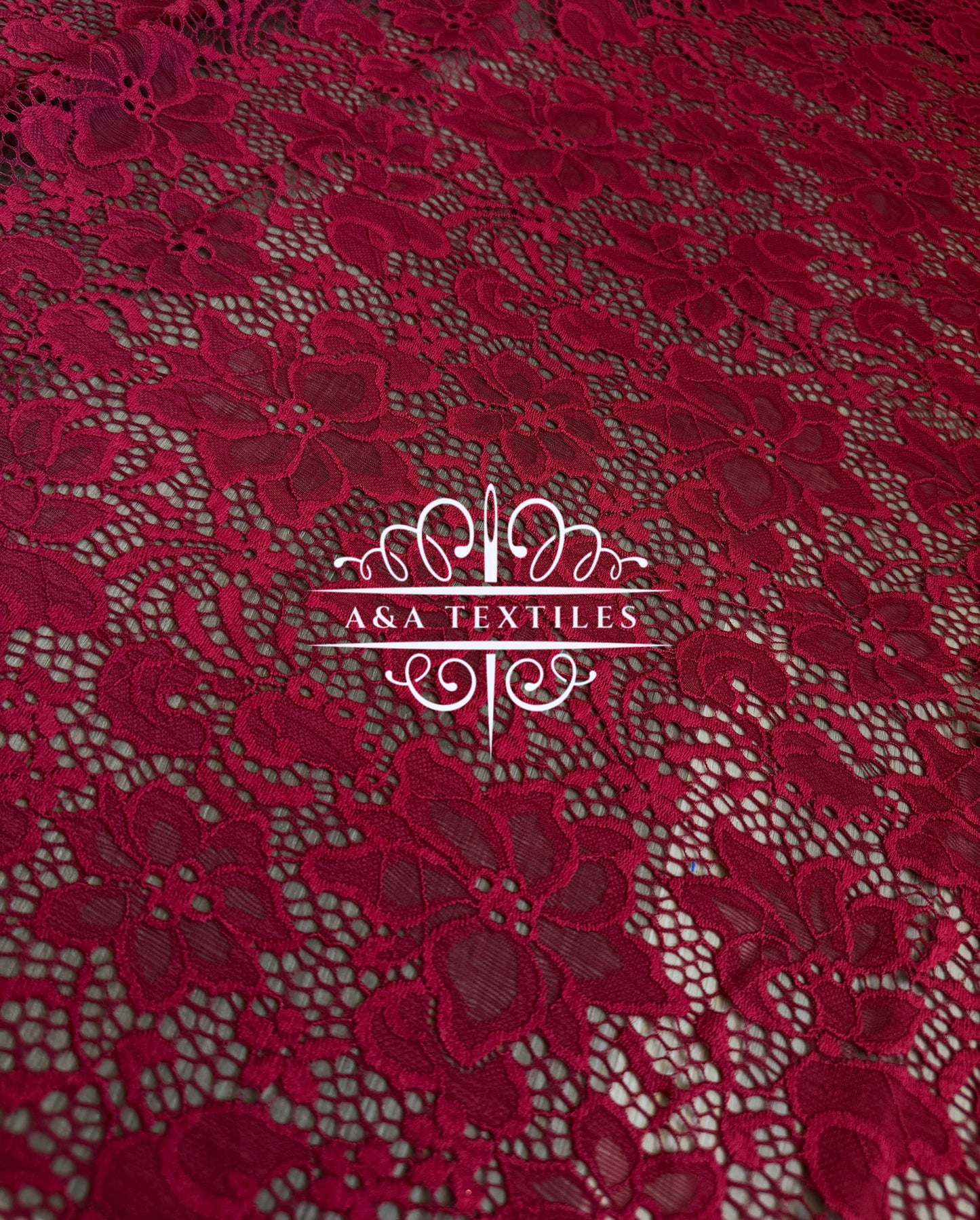 Burgundy Stretch Lace