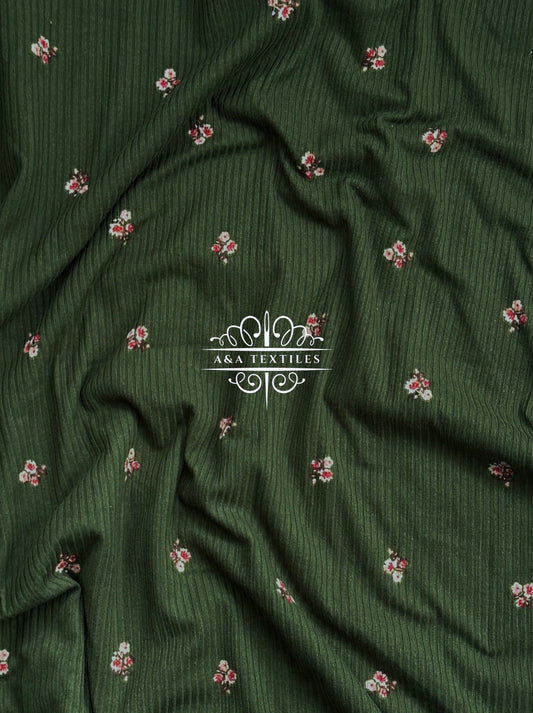 Floral Rib Knit