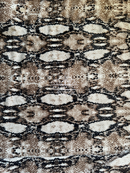 Snake Print Double Brushed Poly